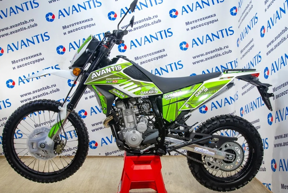 Мотоцикл Avantis Dakar 250 TwinCam с ПТС (2021 г.) зелёный